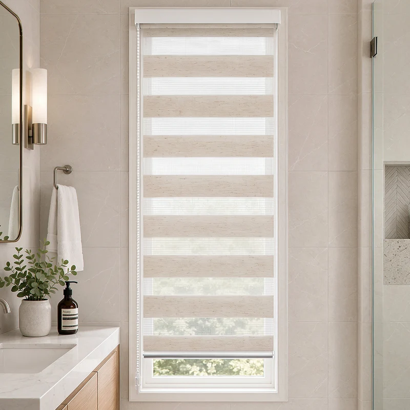 Store enrouleur jour nuit double 55x150cm Lin