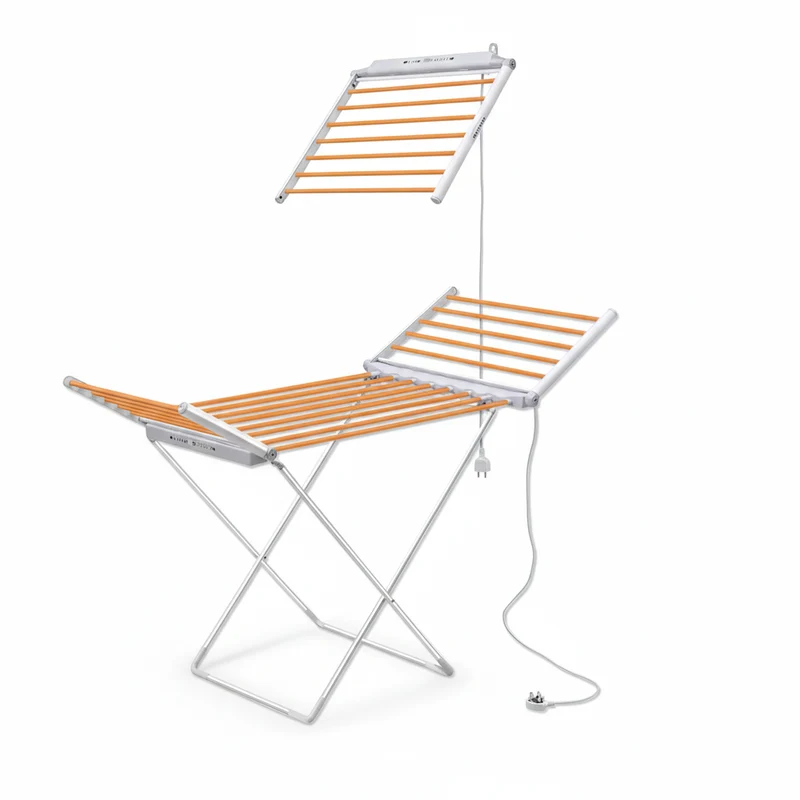 Étendoir à linge chauffant pliable en aluminium
