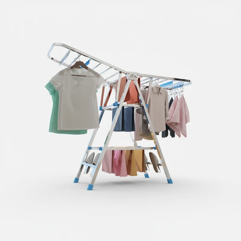 Étendoir à linge pliable inox intérieur extérieur