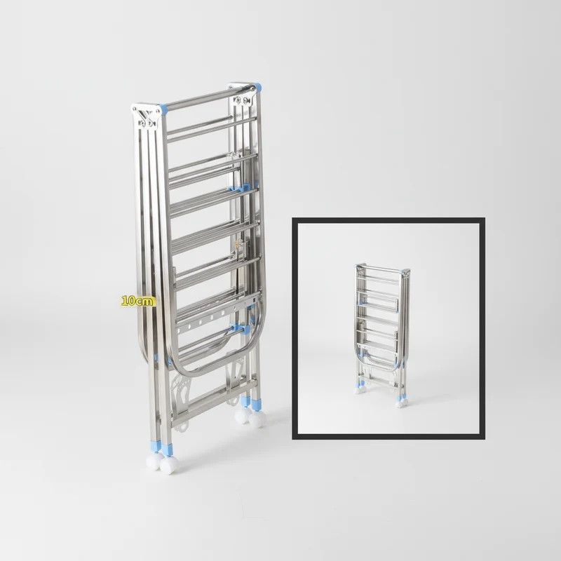 Étendoir à linge pliable inox intérieur extérieur