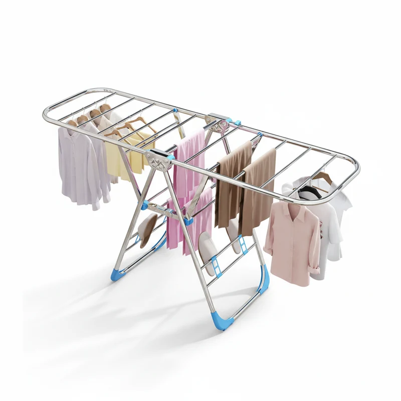Étendoir à linge pliable inox intérieur extérieur