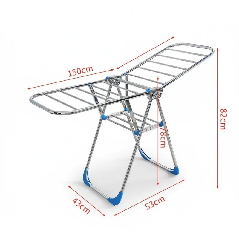 Étendoir à linge pliable inox intérieur extérieur
