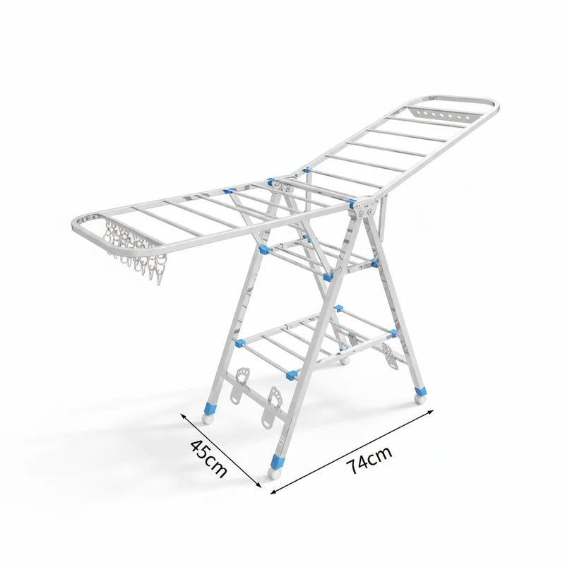 Étendoir à linge pliable inox intérieur extérieur