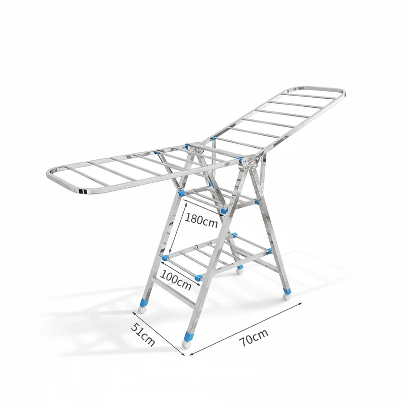 Étendoir à linge pliable inox intérieur extérieur