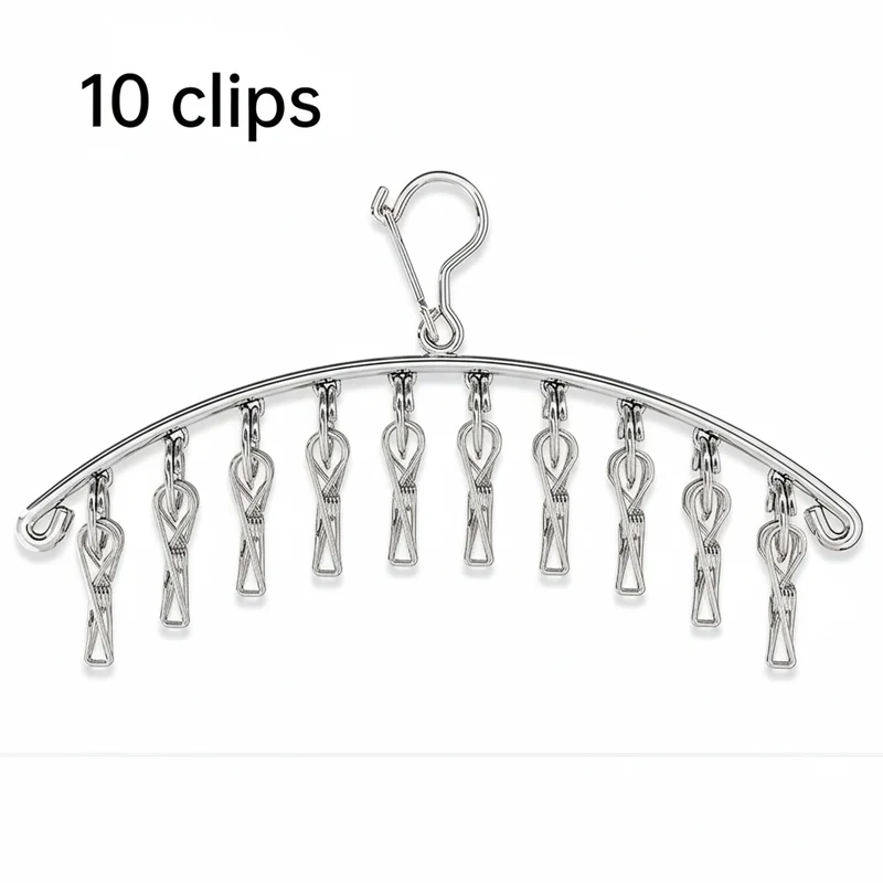 Cintre pour étendoir à linge inox avec pinces