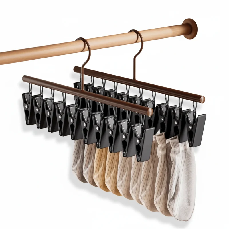 Cintre pour étendoir à linge inox 10 pinces