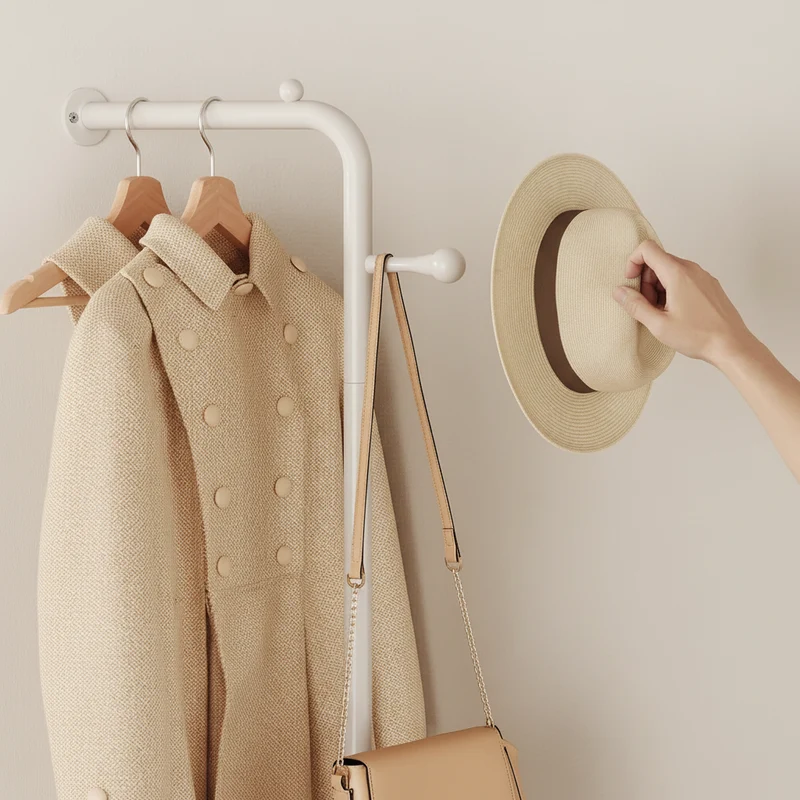 Étendoir à linge pliable avec armoire intégrée