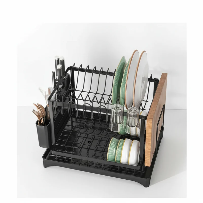 Étendoir à linge intérieur inox 2 niveaux