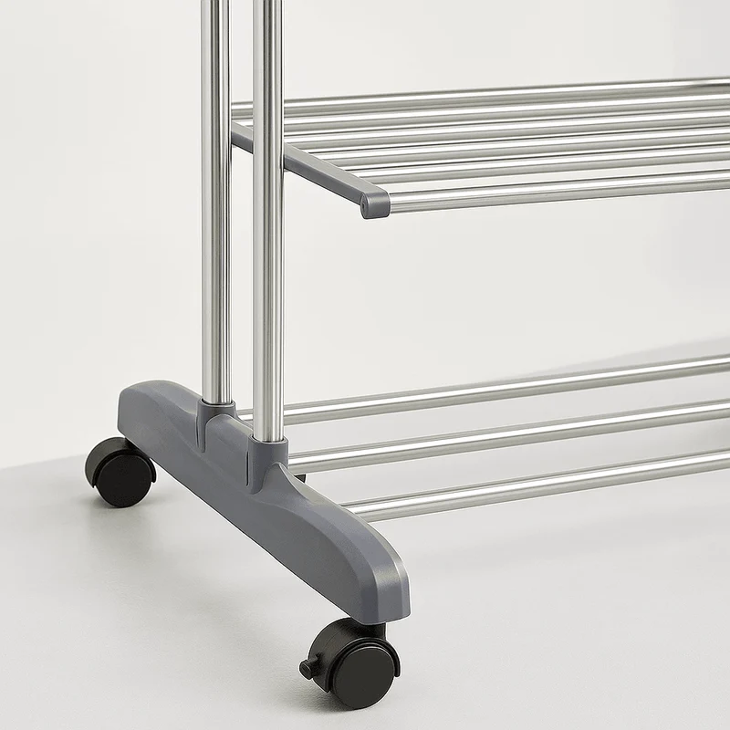 Étendoir à linge tour petit format inox sur pied