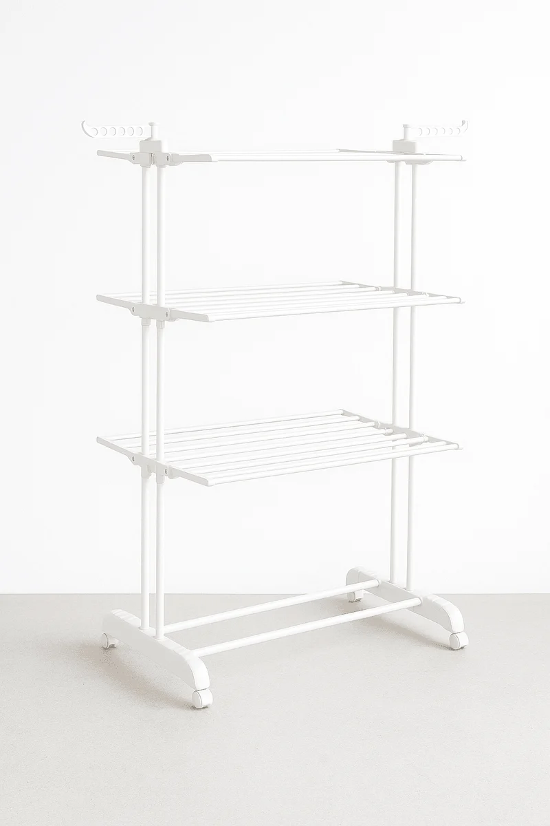 Étendoir à linge tour petit format inox sur pied