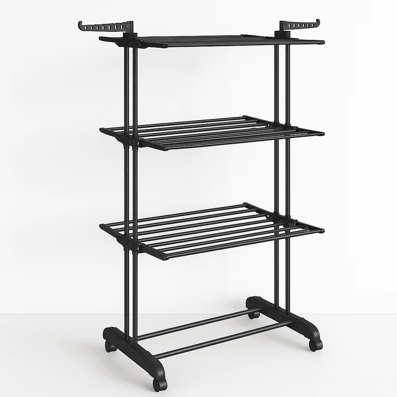Étendoir à linge tour petit format inox sur pied