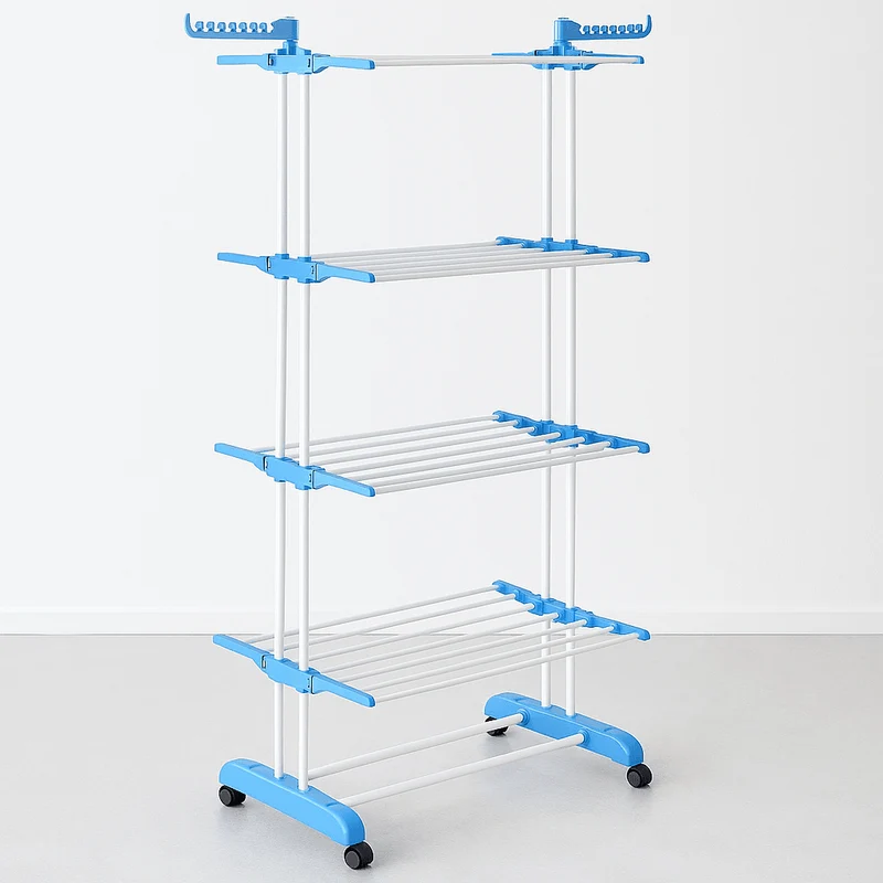 Étendoir à linge tour petit format inox sur pied