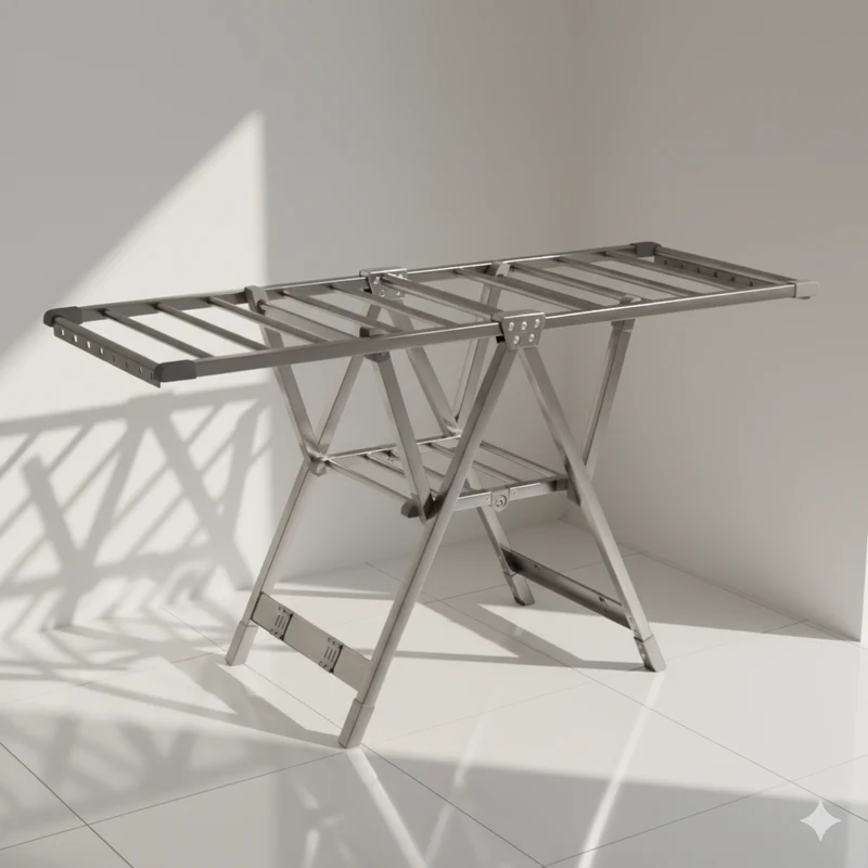 Étendoir à linge pliable double surface