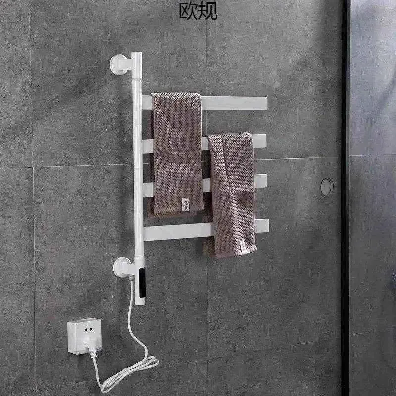 Étendoir à linge chauffant mural blanc