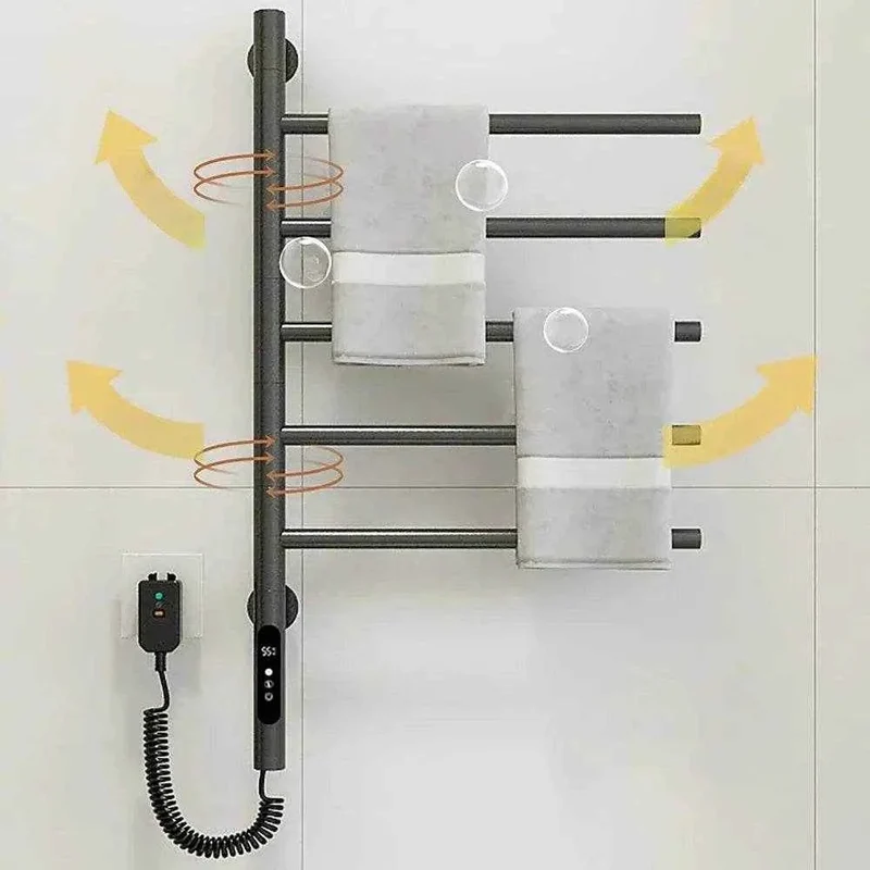 Étendoir à linge chauffant mural pour serviettes
