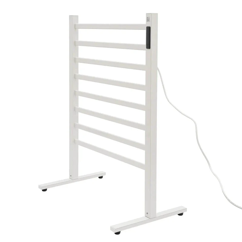Étendoir à linge chauffant sur pied en aluminium