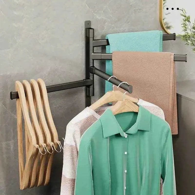Étendoir à linge mural en aluminium trois niveaux
