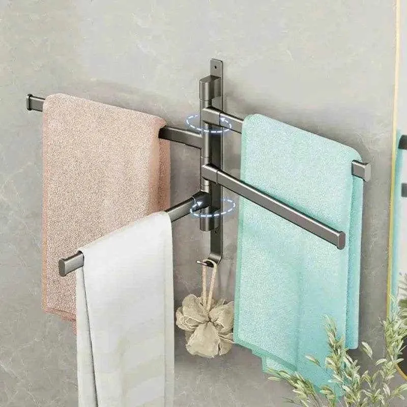 Étendoir à linge mural en aluminium trois niveaux