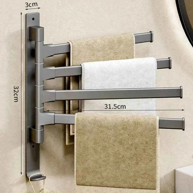 Étendoir à linge mural en aluminium trois niveaux