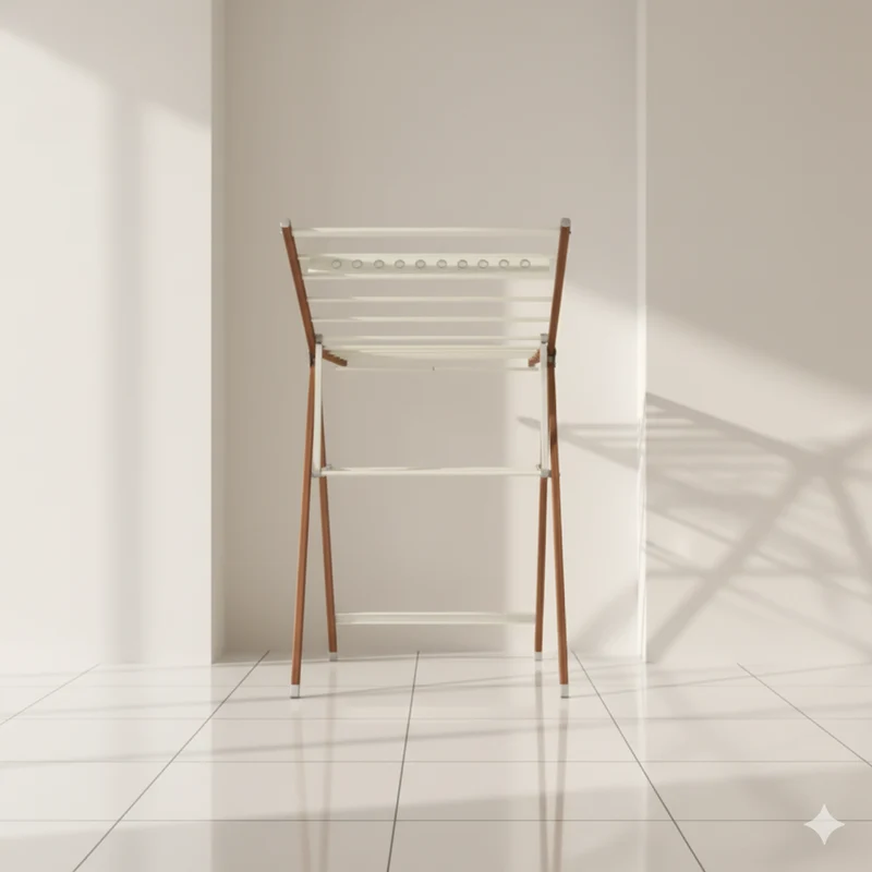 Étendoir à linge pliable en bois extensible