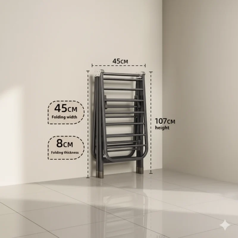 Étendoir à linge pliable en carbone triple surface
