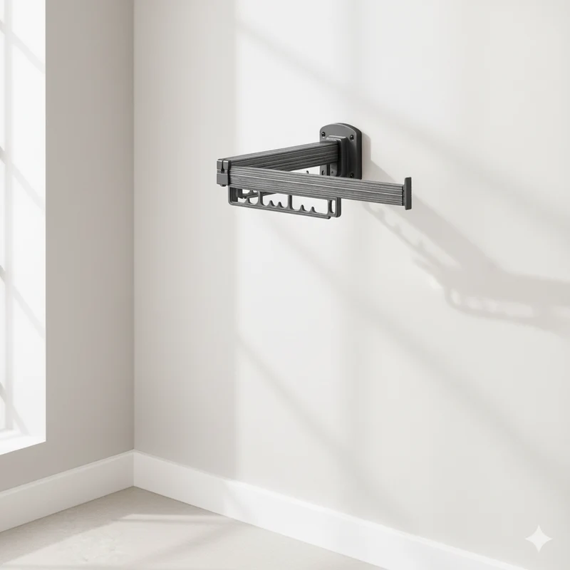 Étendoir à linge extensible mural en aluminium