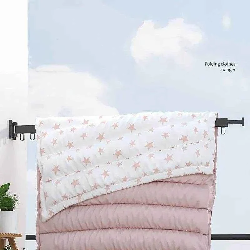 Étendoir à linge mural rabattable extensible en acier