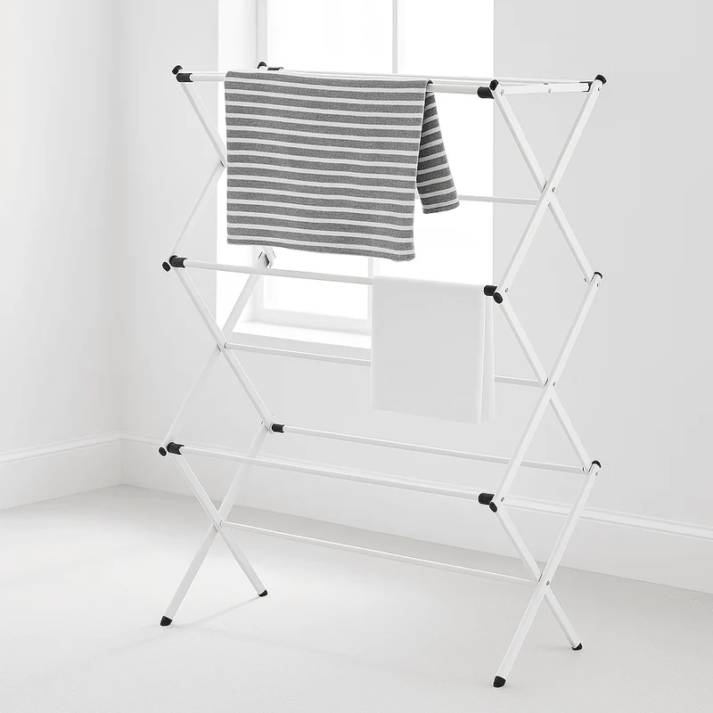 Étendoir à linge extensible pliable en acier