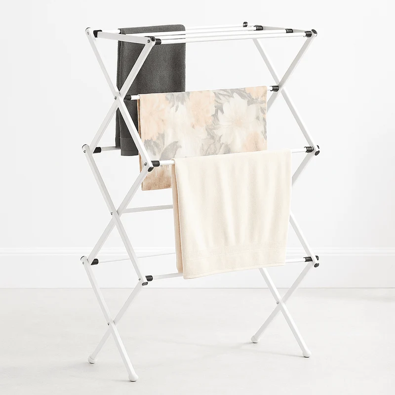 Étendoir à linge extensible pliable en acier