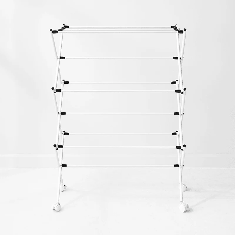 Étendoir à linge extensible pliable en acier