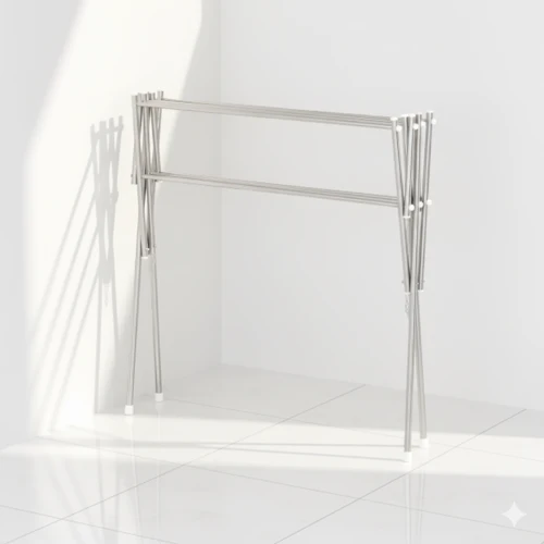Étendoir à linge pliable en acier inoxydable