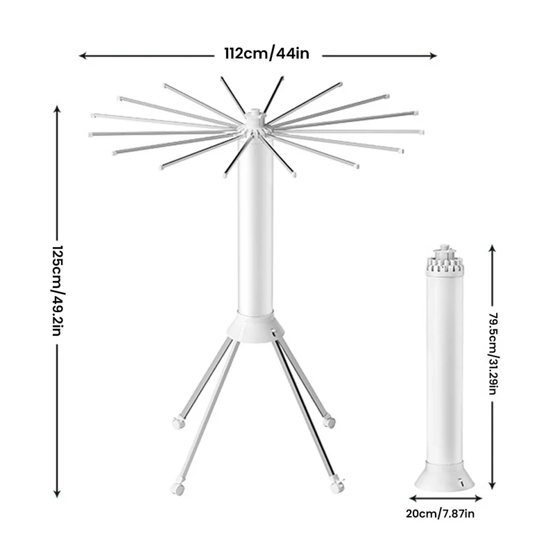 Étendoir à linge parapluie pliable en aluminium