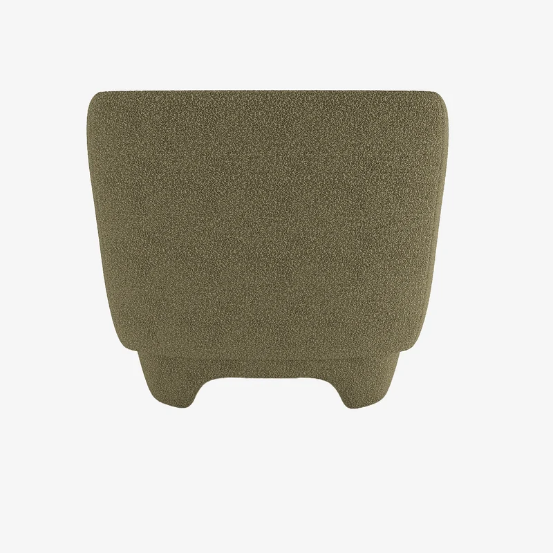 NOA - Fauteuil en laine boucl e vert kaki