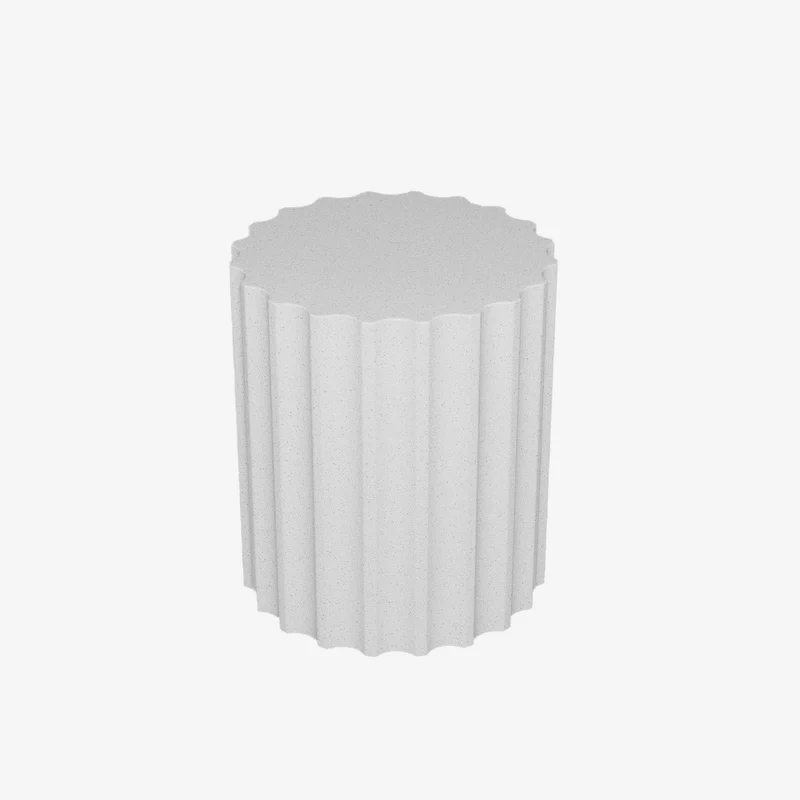 Eglantine Table d appoint blanche mouchet e en magn sie