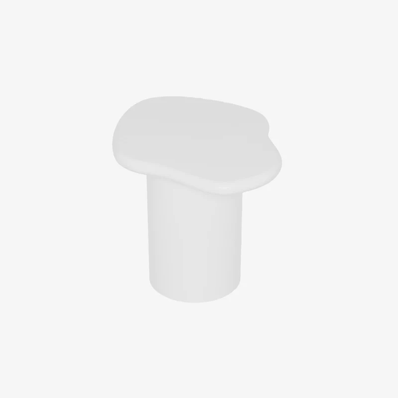 Hortensia Table d appoint contemporaine en magn sie blanche