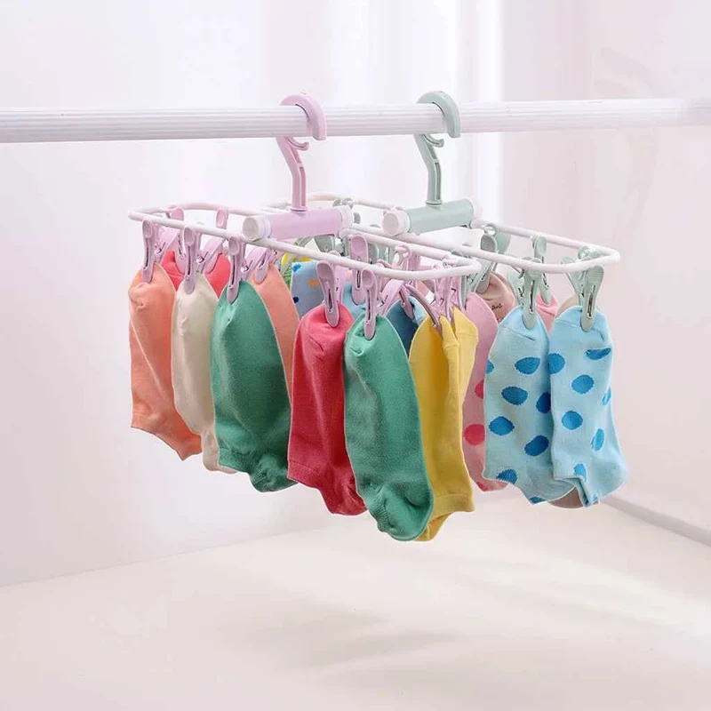 Petit étendoir à linge pour chaussettes pliable