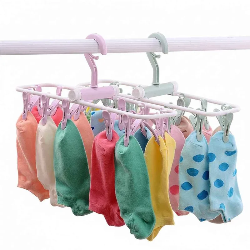 Petit étendoir à linge pour chaussettes pliable