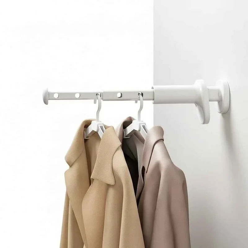 Étendoir à linge pour balcon télescopique sans perçage