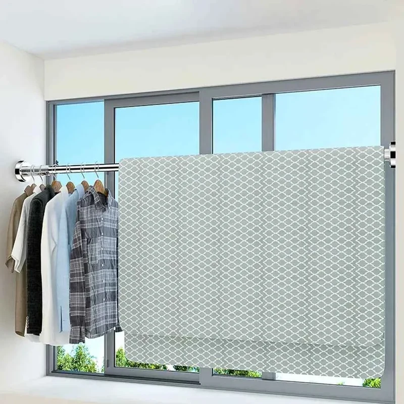 Étendoir à linge intérieur télescopique inox
