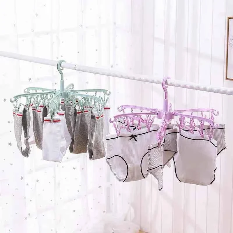Petit étendoir à linge 24 pinces pliable rotatif