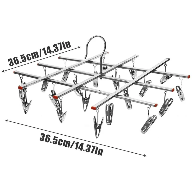 Petit étendoir à linge 24 pinces pliable rotatif