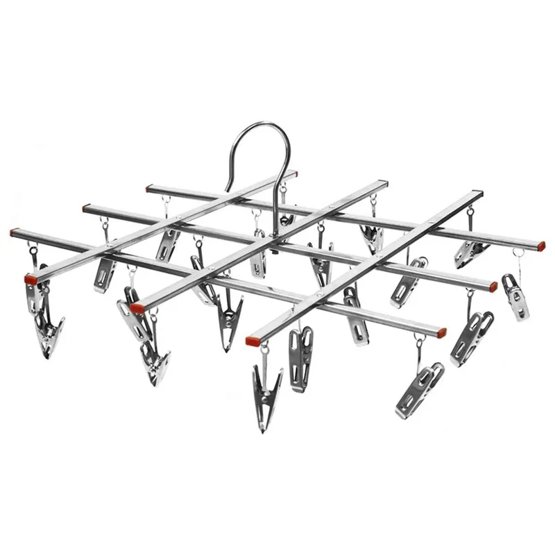 Petit étendoir à linge 24 pinces pliable rotatif