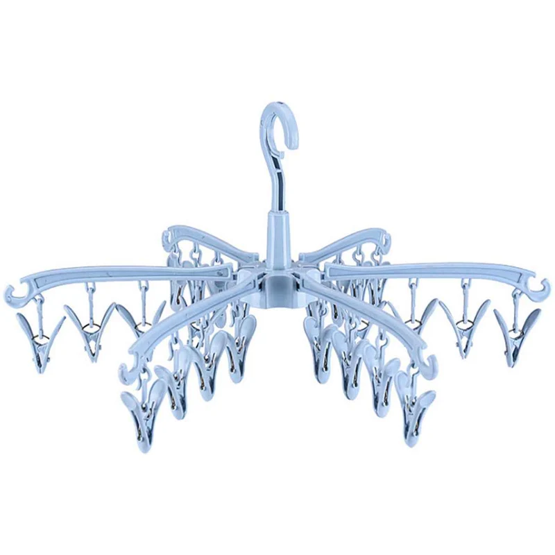 Petit étendoir à linge 24 pinces pliable rotatif