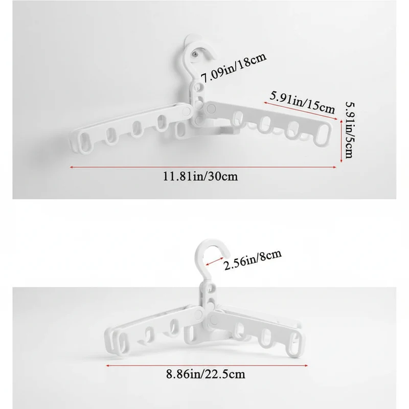 Cintre pour étendoir à linge multifonction gain de place