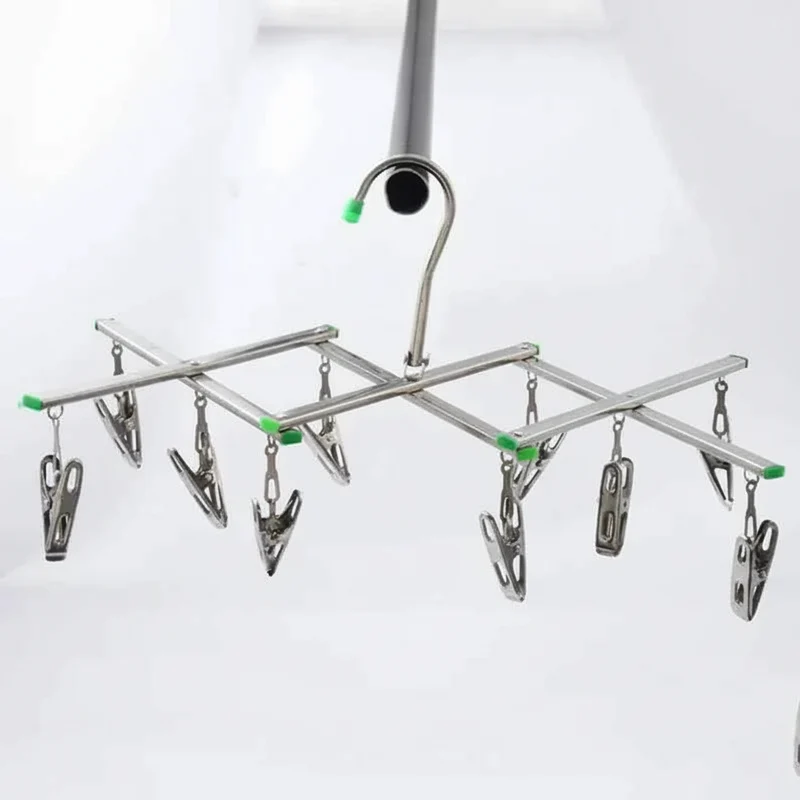 Petit étendoir à linge inox à pinces