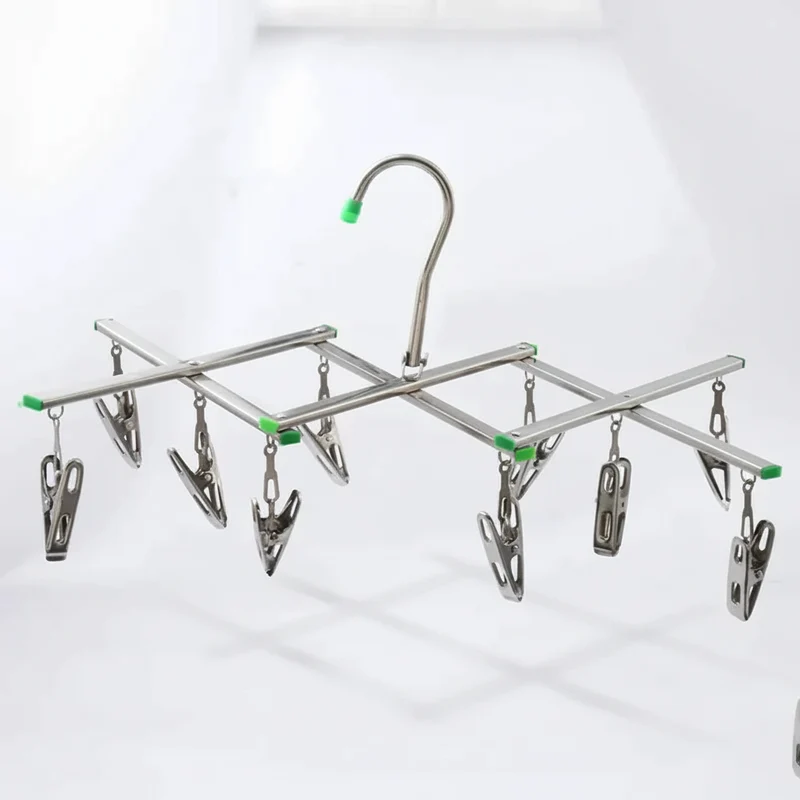 Petit étendoir à linge inox à pinces