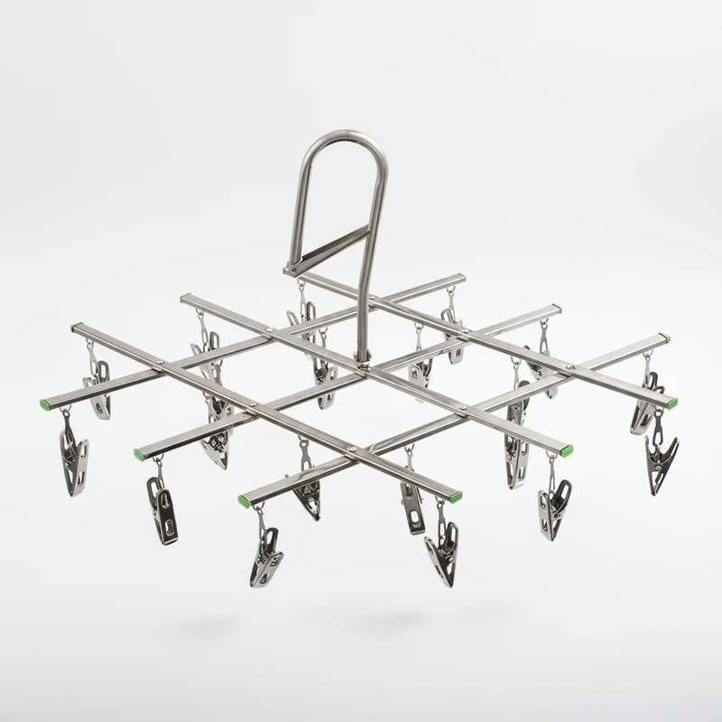 Petit étendoir à linge inox à pinces