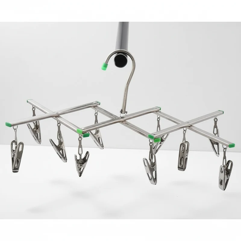 Petit étendoir à linge inox à pinces