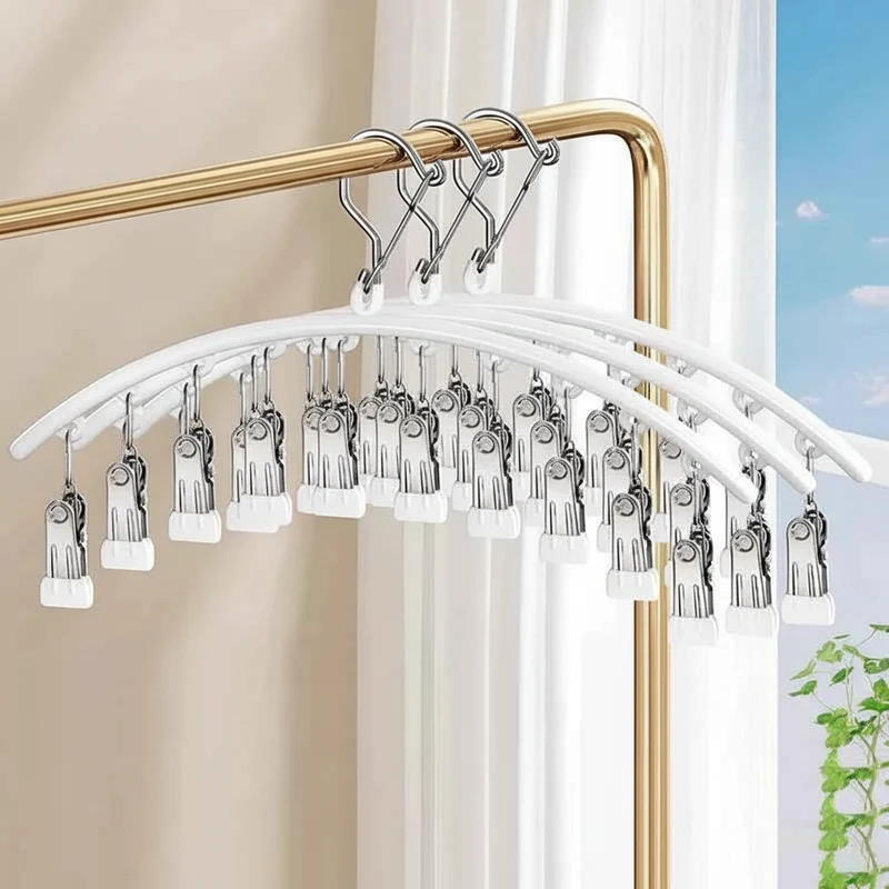 Petit étendoir à linge inox à pinces