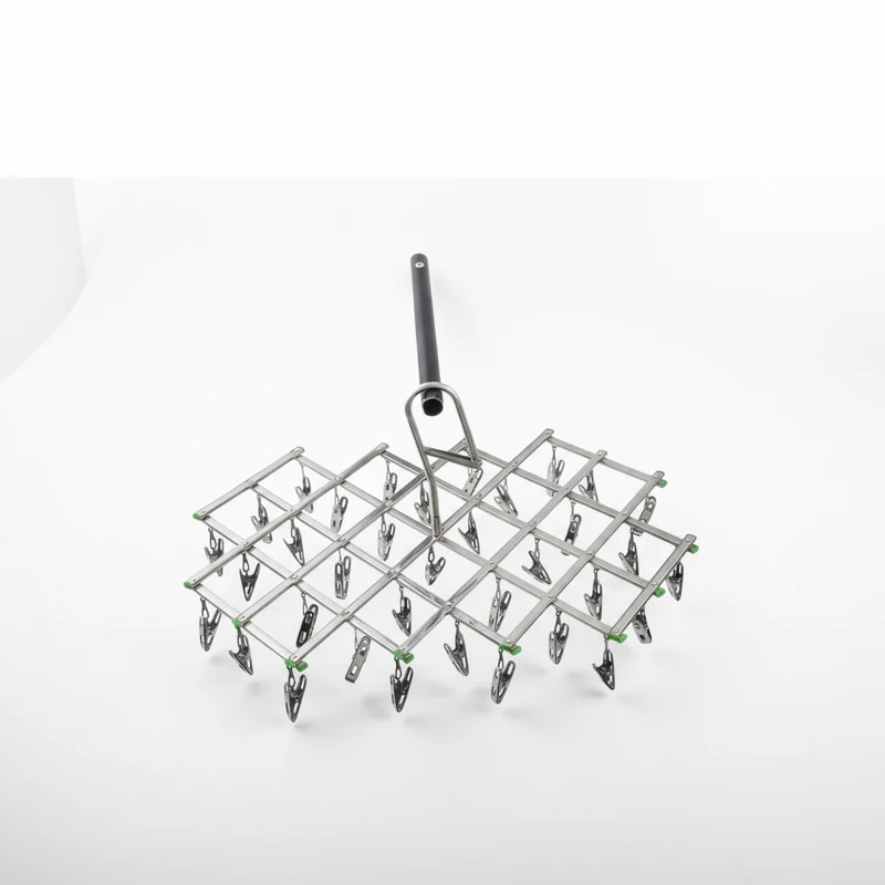 Petit étendoir à linge inox à pinces